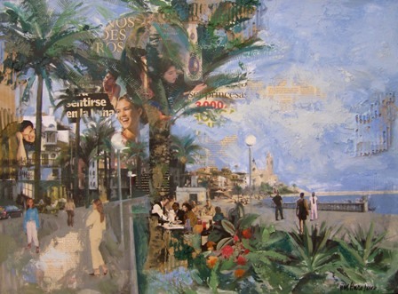 &quot;Sitges&quot;, mixta s / t, 59 x 81 cm.